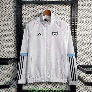 Arsenal Vestes Coupe Vent White II 2023/2024