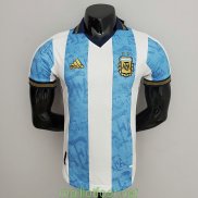 Maillot Match Argentine Commemorative White Blue 2021/2022