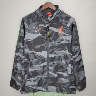 Liverpool Vestes Coupe Vent Grey Camouflage 2021/2022